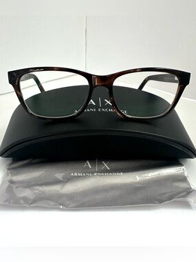 NEW Armani Exchange AX3006 8037 Tortoise Eyeglasses Frames 52-16-135 with Case 👓